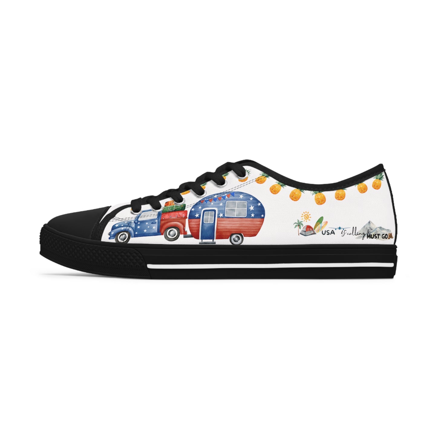 USA is calling & i must Go - First Travel Edition - White Background Sneakers