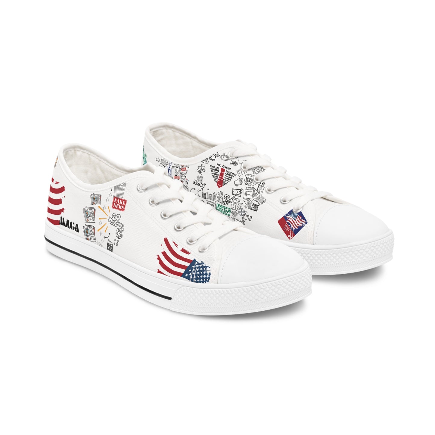 Donald Trump- President Edition - White Background Women's Sneakers