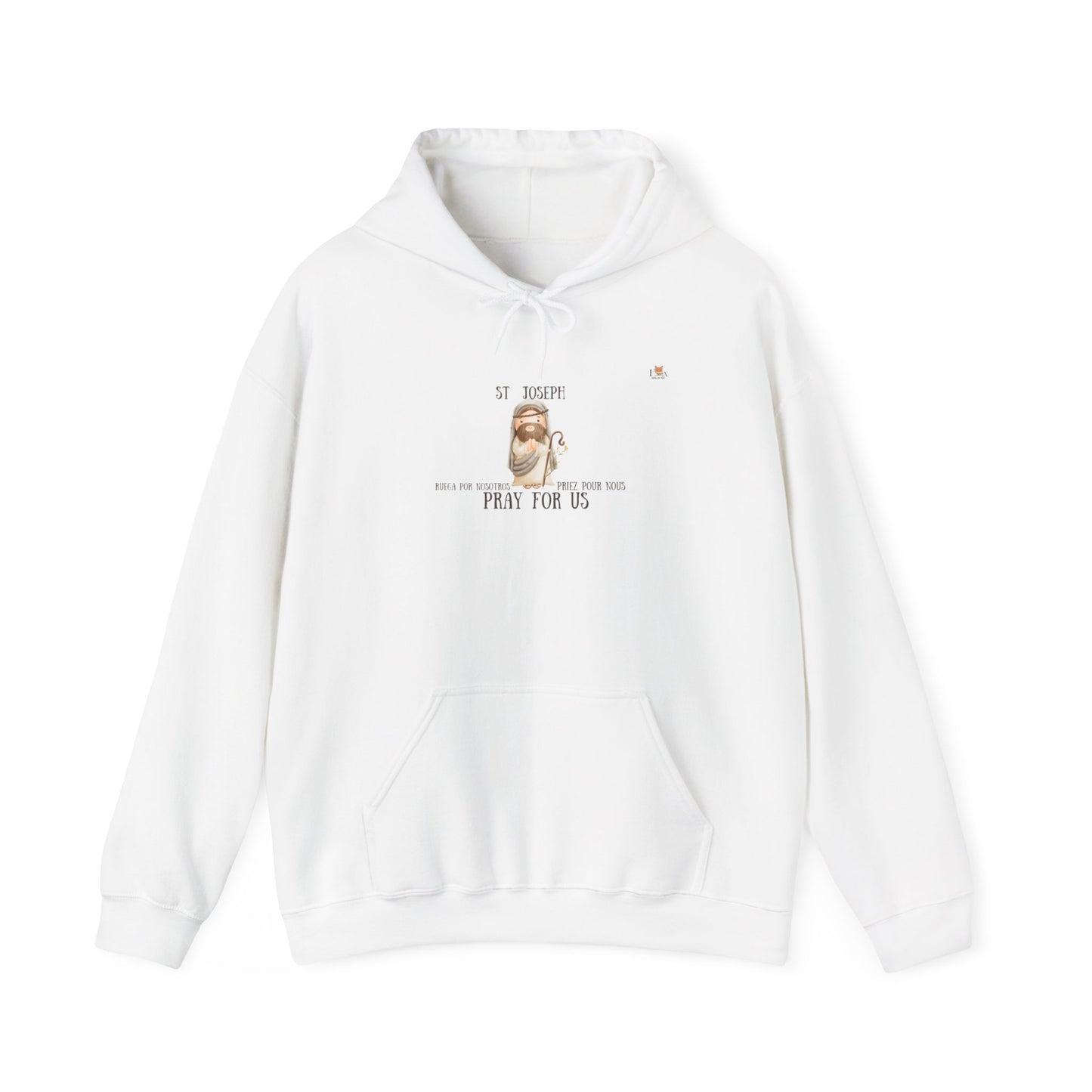 St-Joseph Pray For Us [Trilingual]-  Unisex Hoodie Sweatshirt