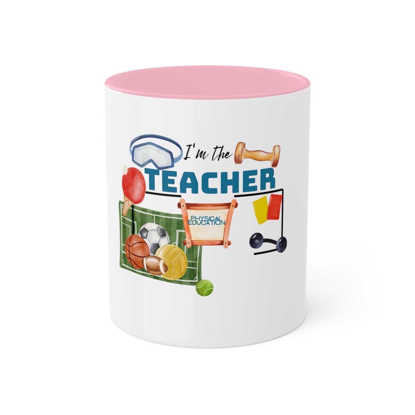 I'm The Teacher- Gym man Colorful Mugs [2 colours], 11oz