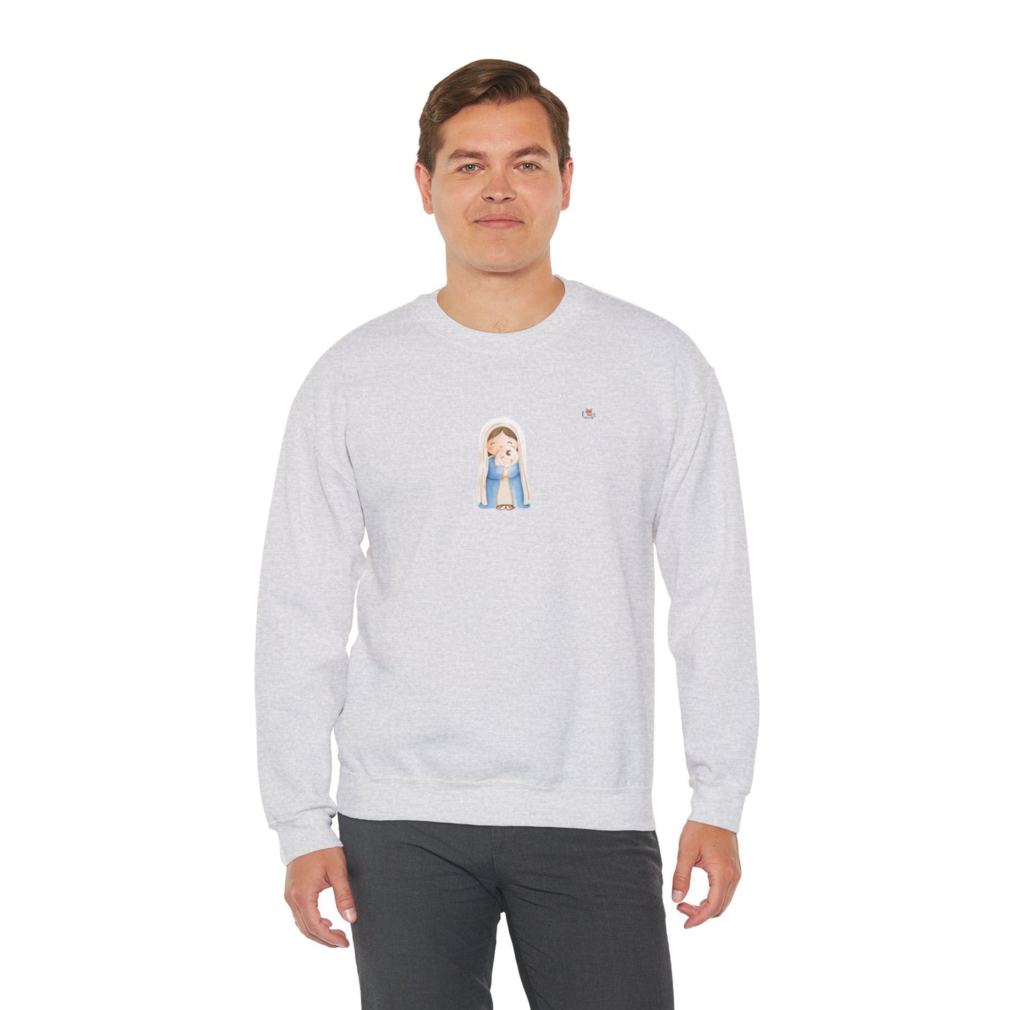 Mother Mary and Baby Jesus- Unisex Crewneck Sweatshirt