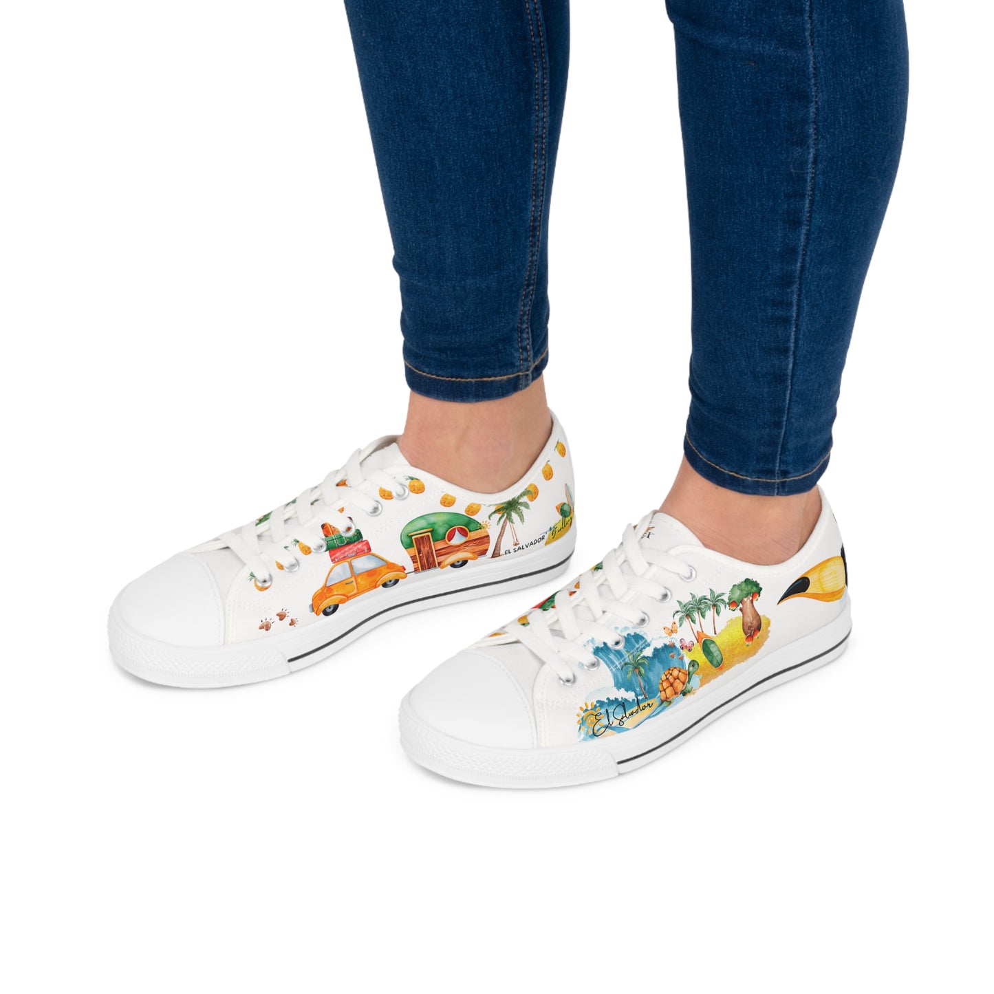 El Salvador is calling & i must Go- Travel Edition - White Background Sneakers