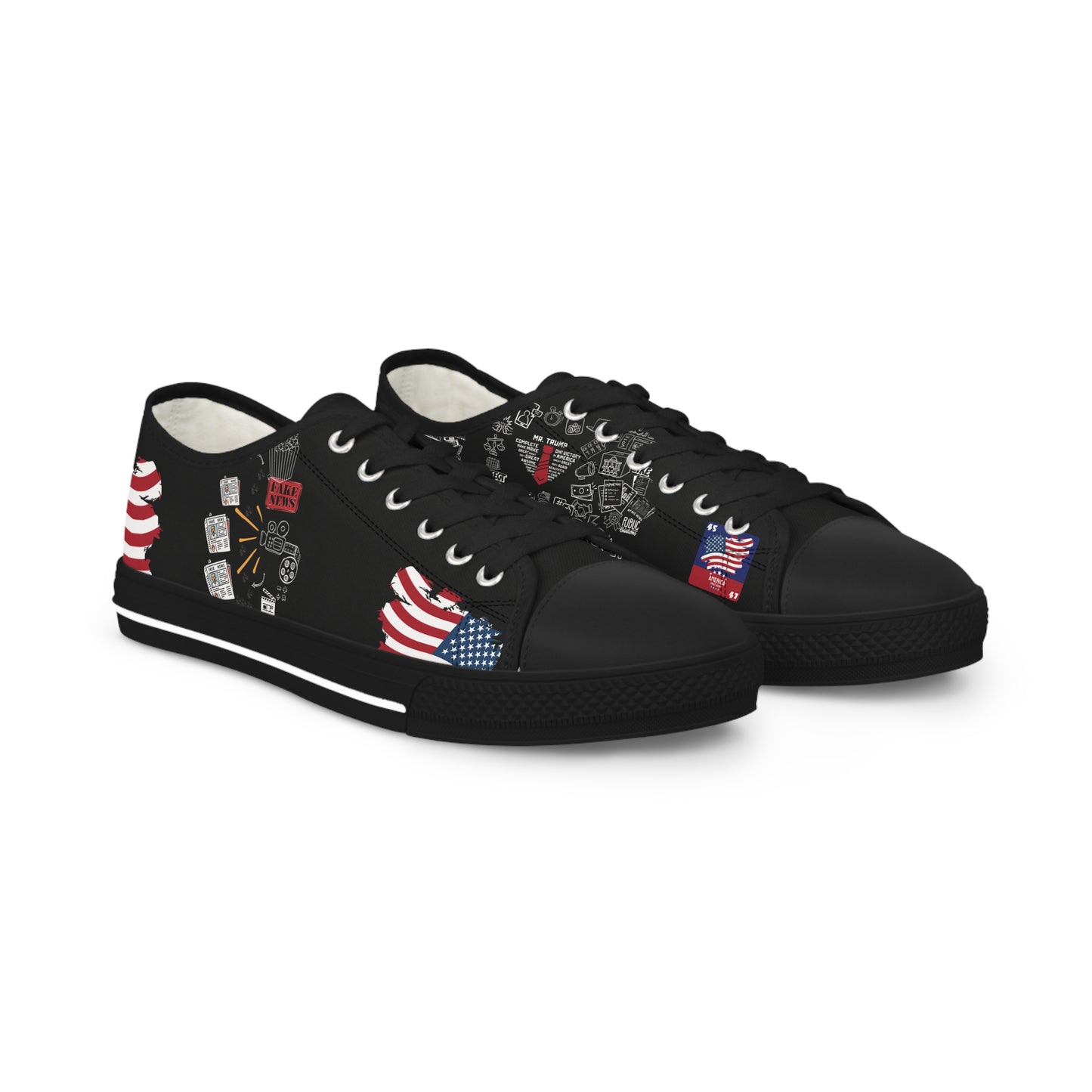 Donald Trump- President Edition - Black Background Men's Sneakers