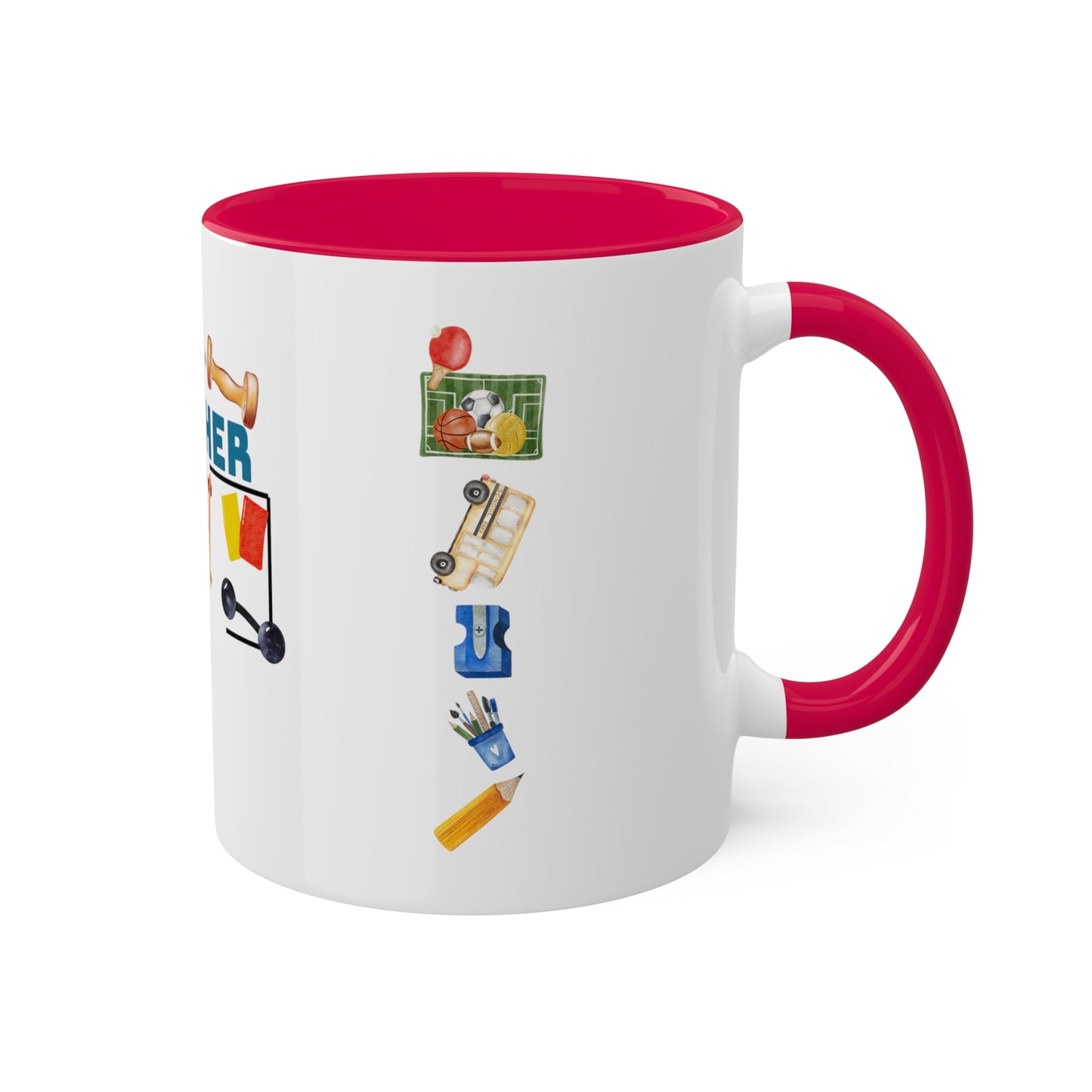 I'm The Teacher- Gym man Colorful Mugs [2 colours], 11oz