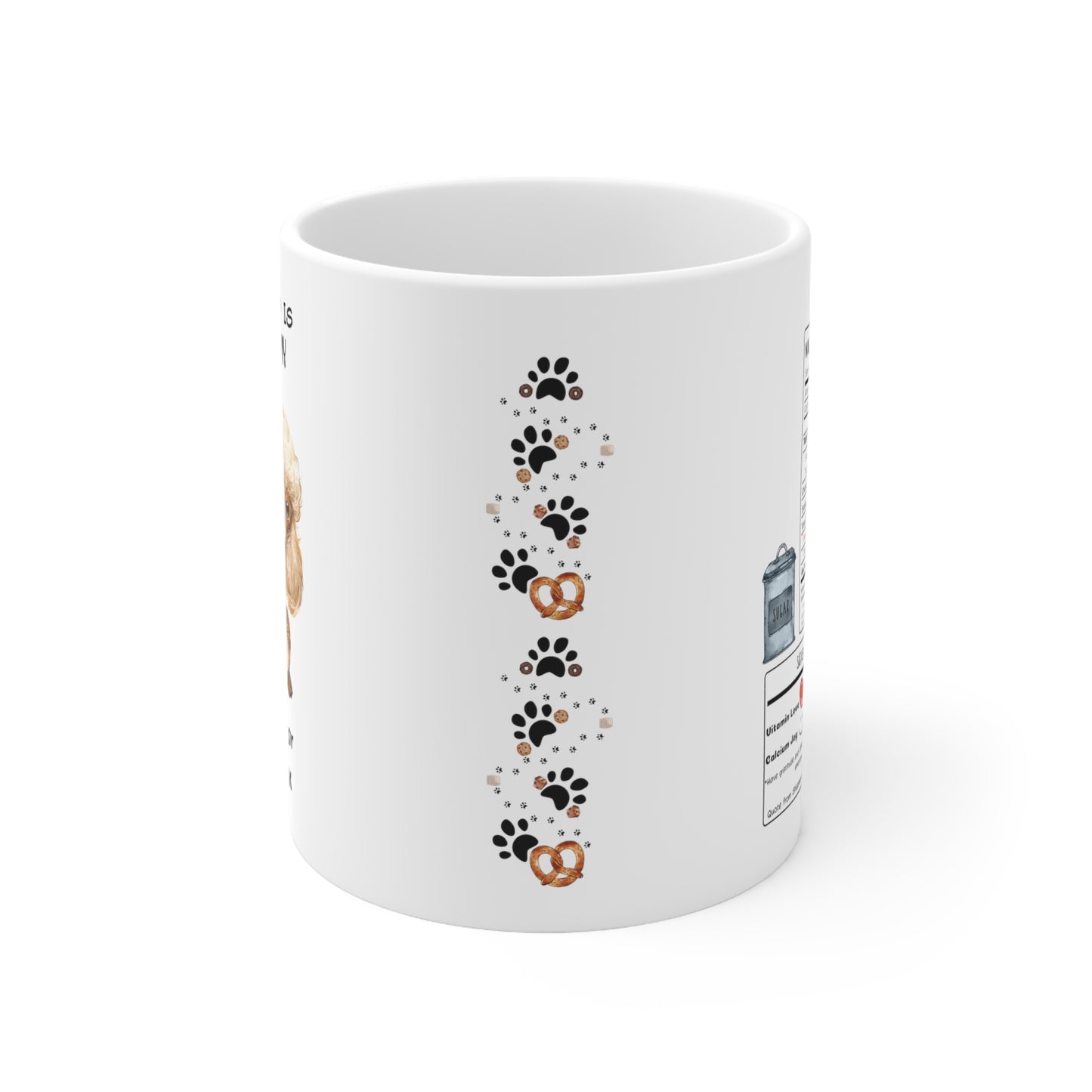 All i need is coffee and my dog - Poodle Light Brown Hair  Ceramic  Mug 11oz