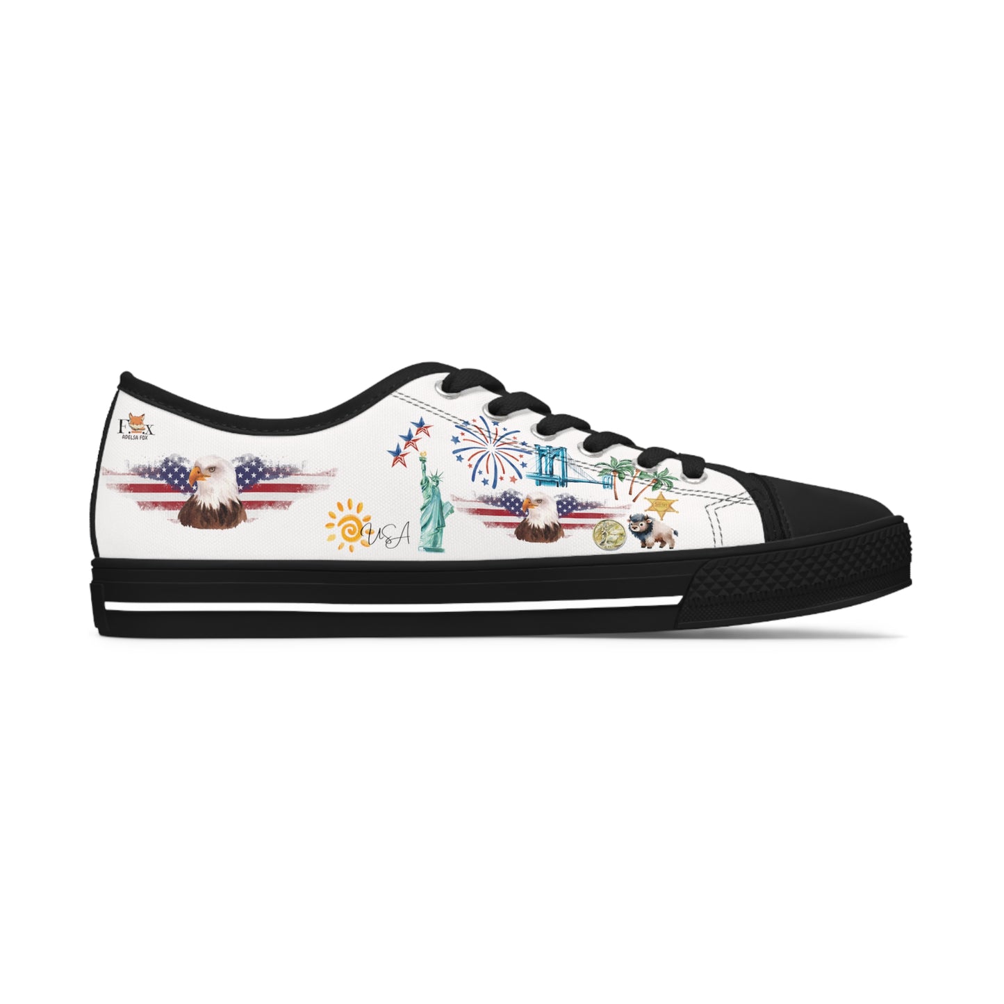 USA is calling & i must Go - First Travel Edition - White Background Sneakers