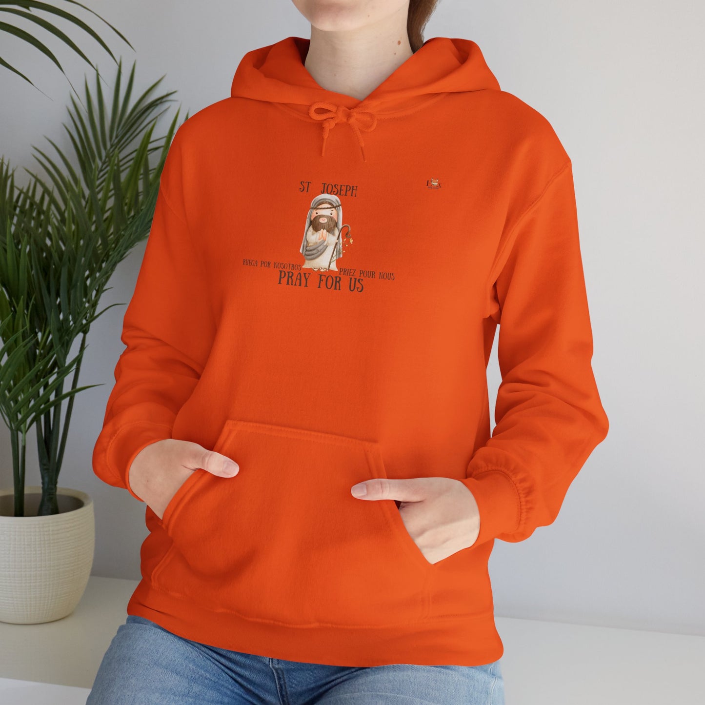 St-Joseph Pray For Us [Trilingual]-  Unisex Hoodie Sweatshirt