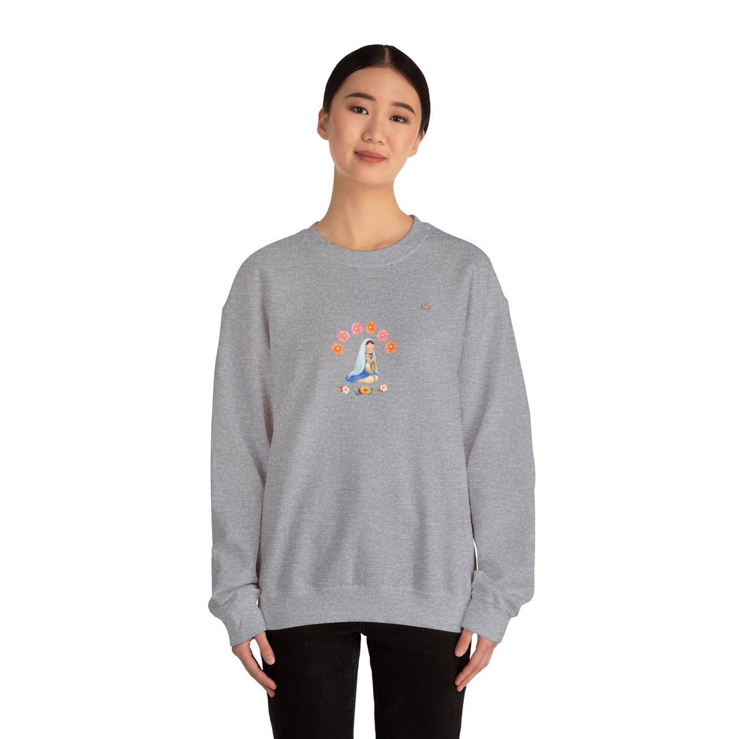 Europe- Mary Pray and Flowers- Unisex Crewneck Sweatshirt