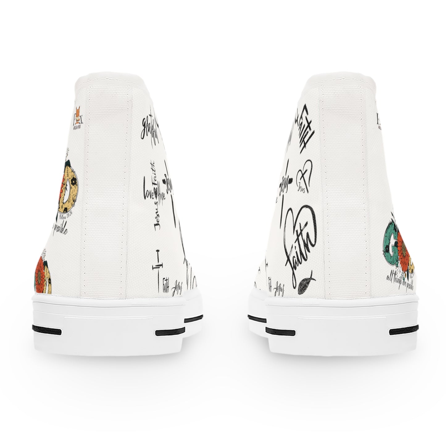 With God all things are possible -Women's High Top Sneakers