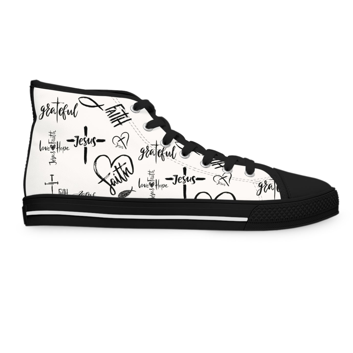 With God all things are possible -Women's High Top Sneakers