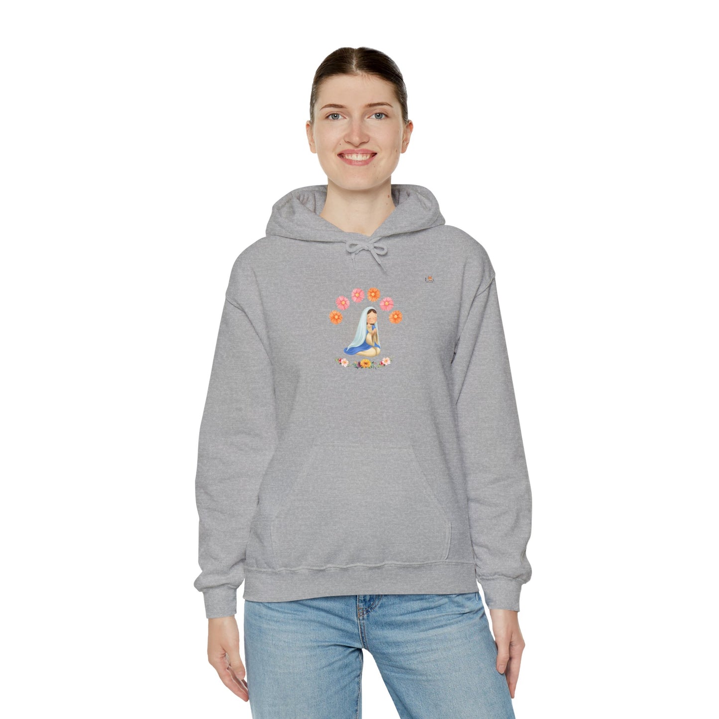 Mary Pray and Flowers-  Hoodie Sweatshirt