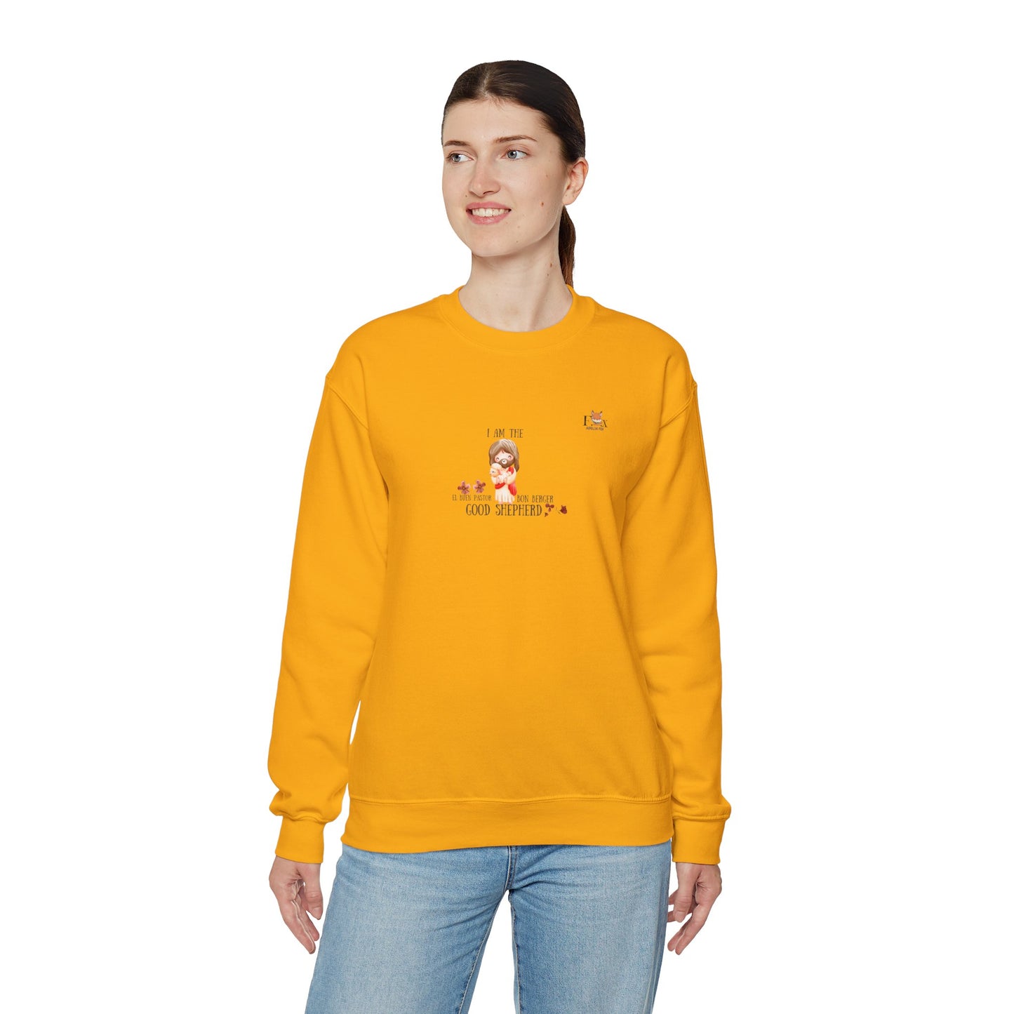 I Am The Good Shepherd -Flowers [Eng, French]-  Crewneck Sweatshirt