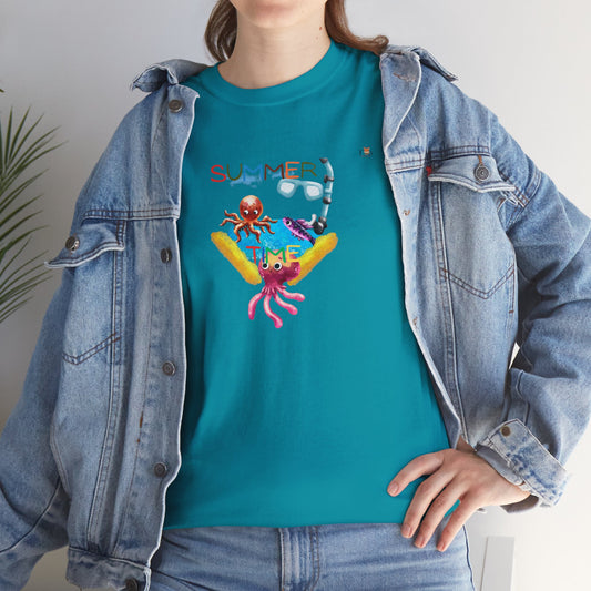 Summer and Octopus Good Time 1- T-Shirt