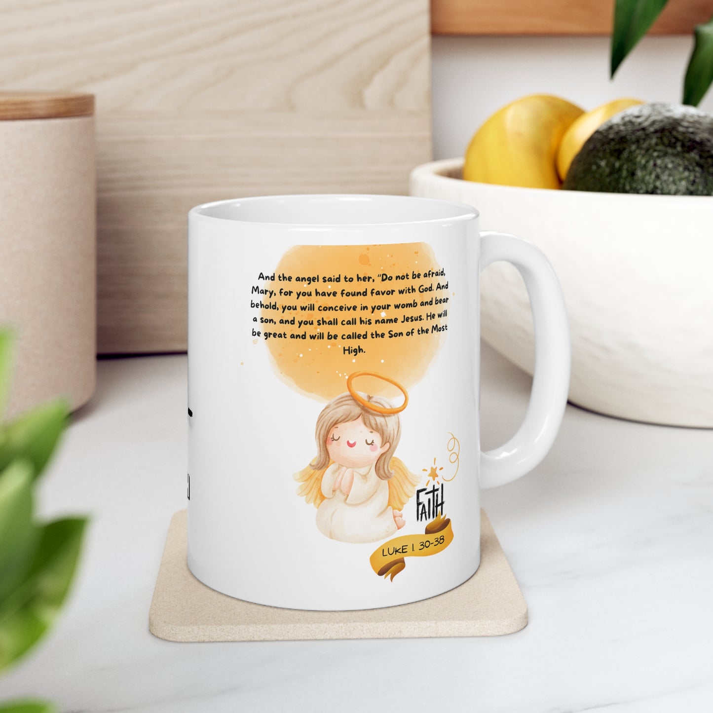 Mary said-  I am the servant of the Lord- Ceramic Mug 11oz