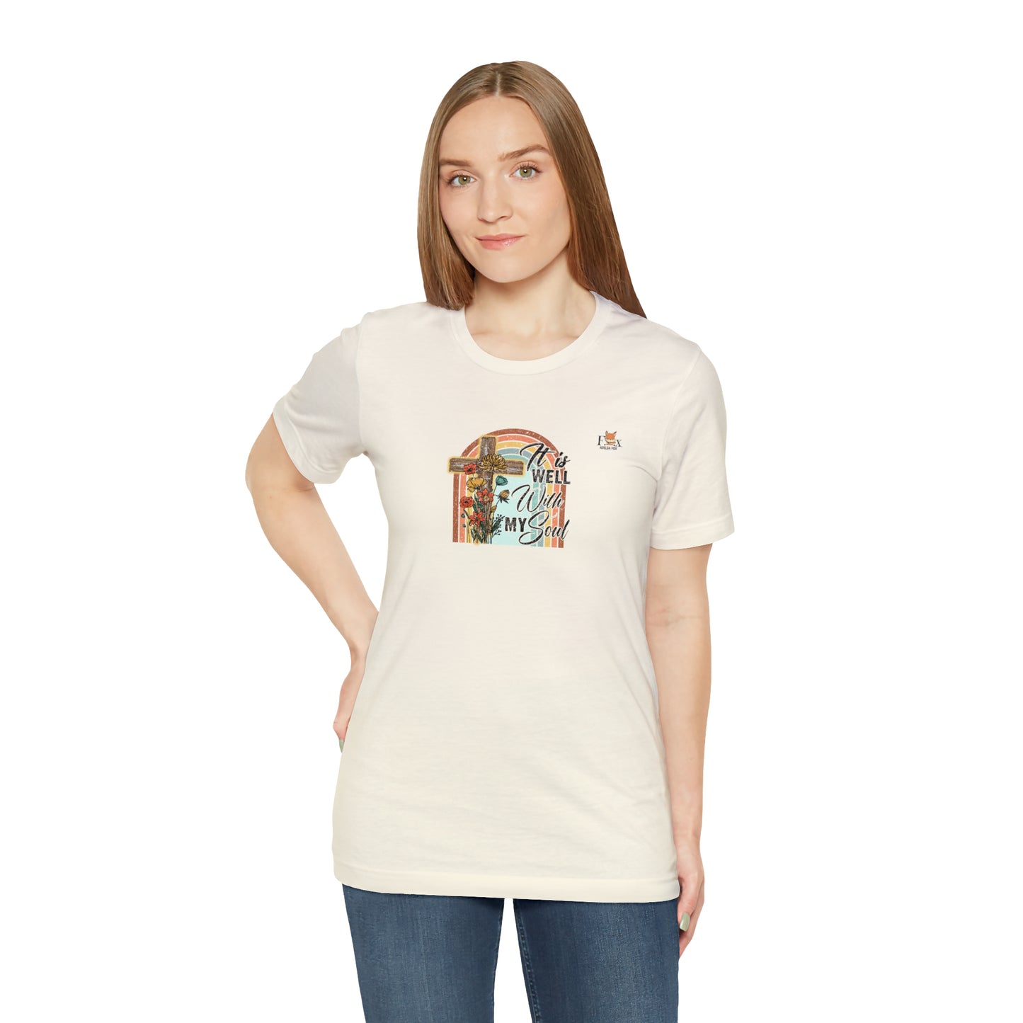 It is well with my soul- Cross and rainbow-Unisex T-shirt