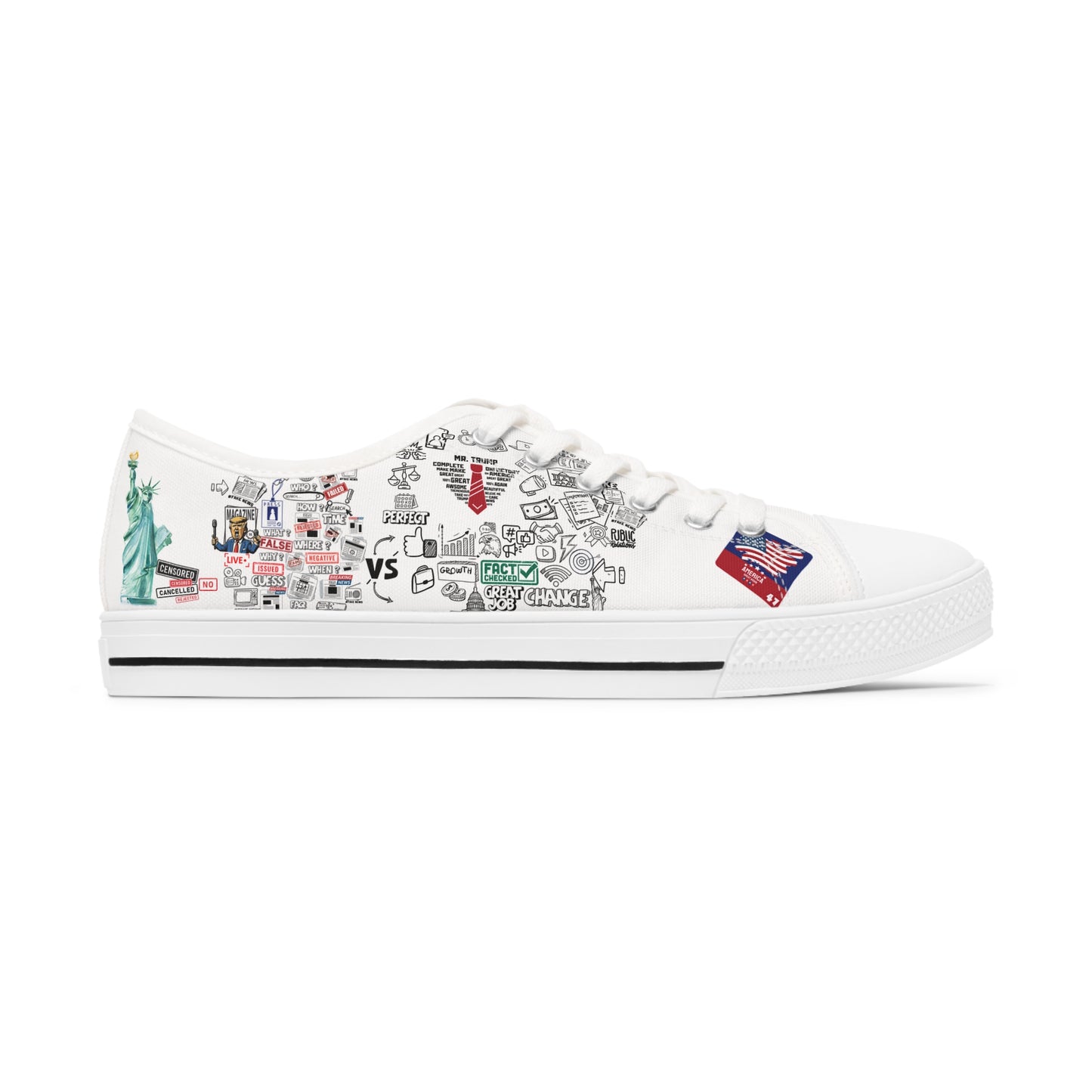 Donald Trump- President Edition - White Background Women's Sneakers