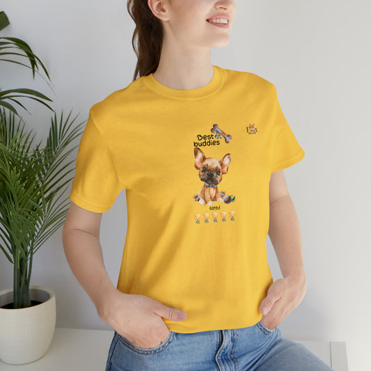 Best Buddies 5 stars & 5 paws - French Bulldog  Unisex T-Shirt