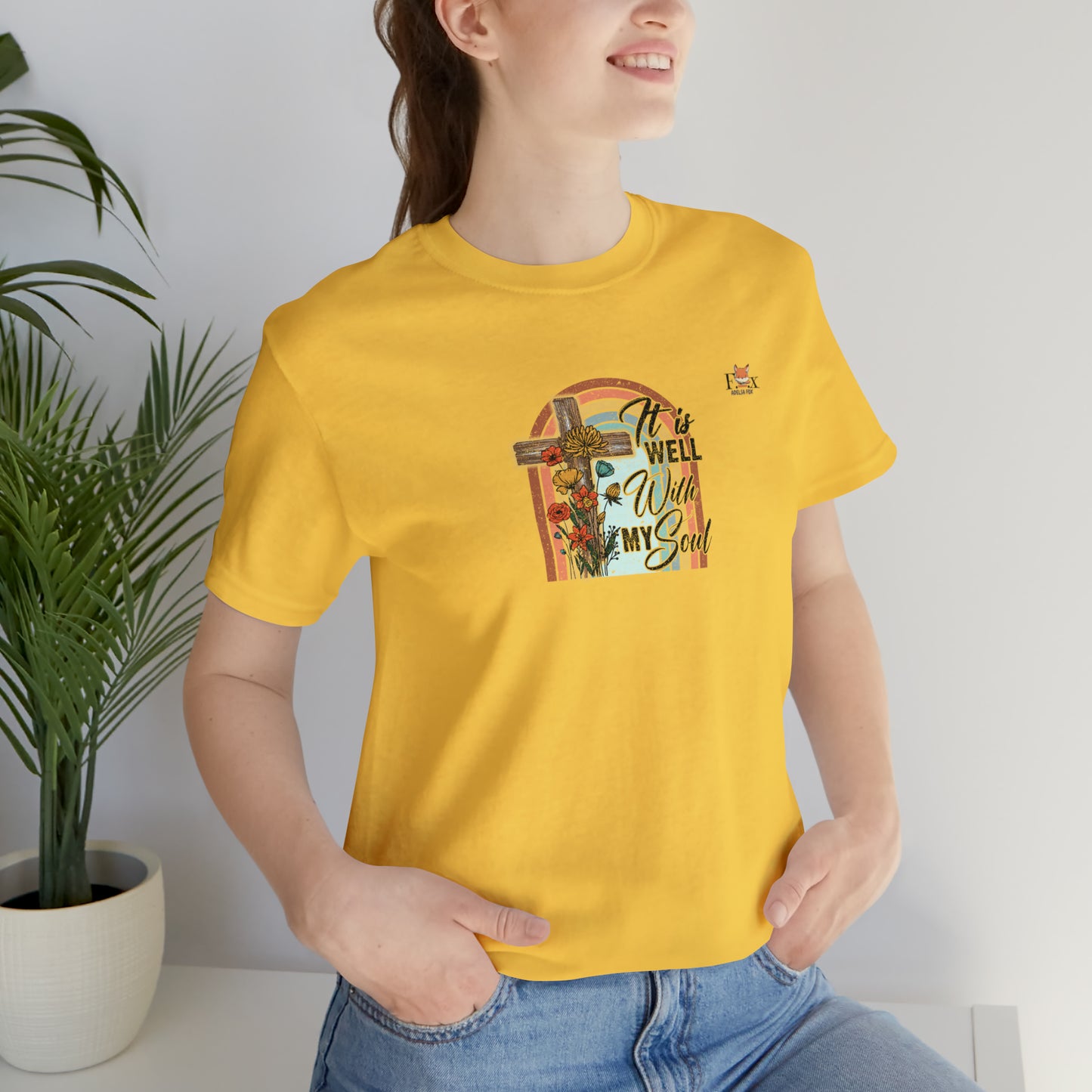 It is well with my soul- Cross and rainbow-Unisex T-shirt