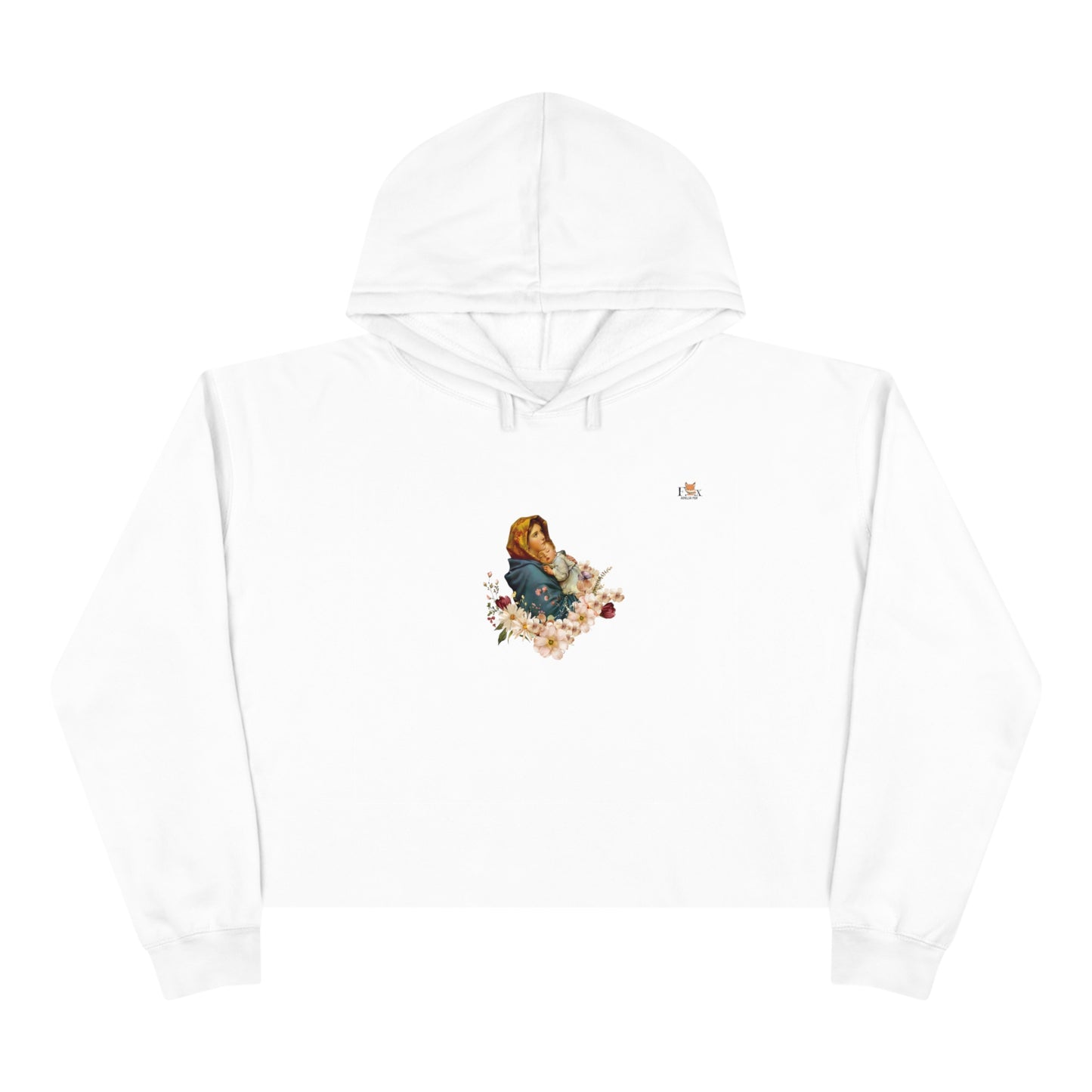 Mary and Baby Jesus-Crop Hoodie