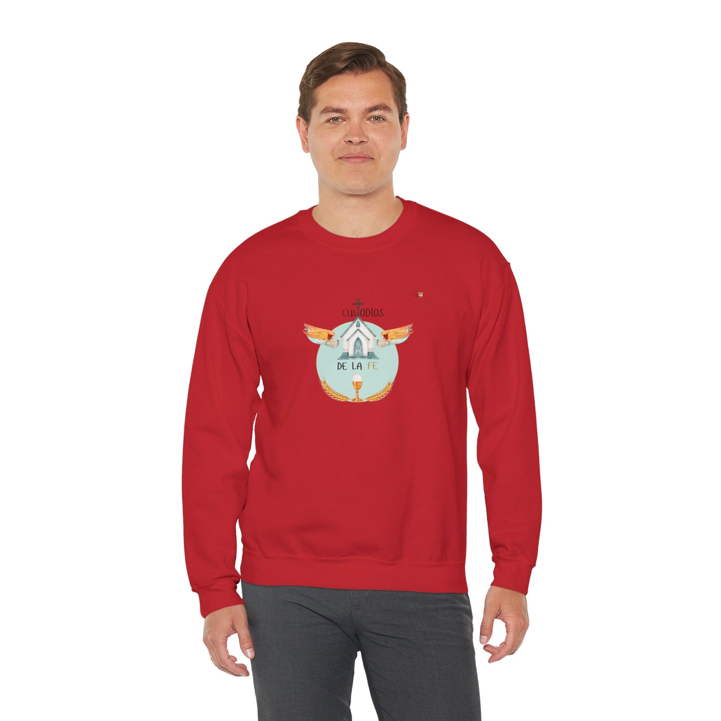 Custodios de la Fe [Original Logo] Unisex- Unisex Crewneck Sweatshirt