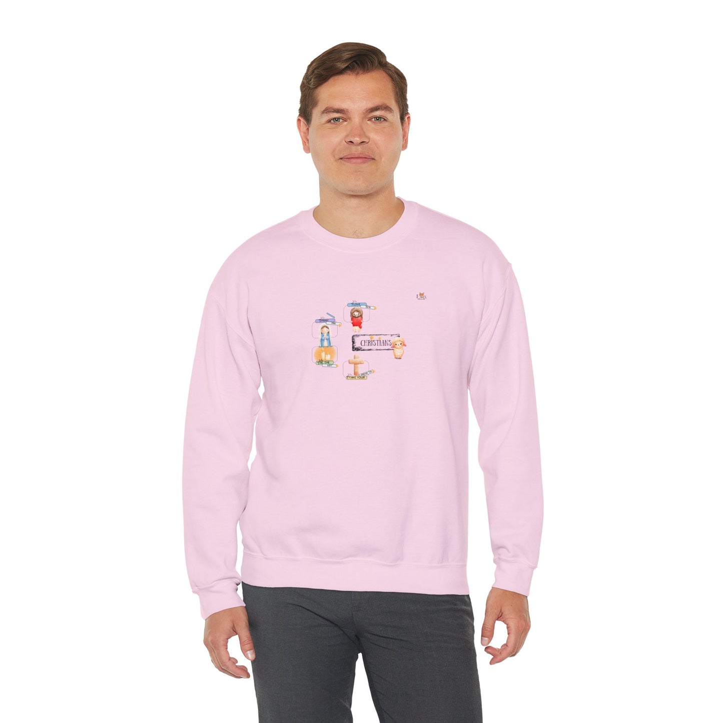 Christian Behavior [Lamb]-Bilingual [Eng-Fr]- Unisex Crewneck Sweatshirt