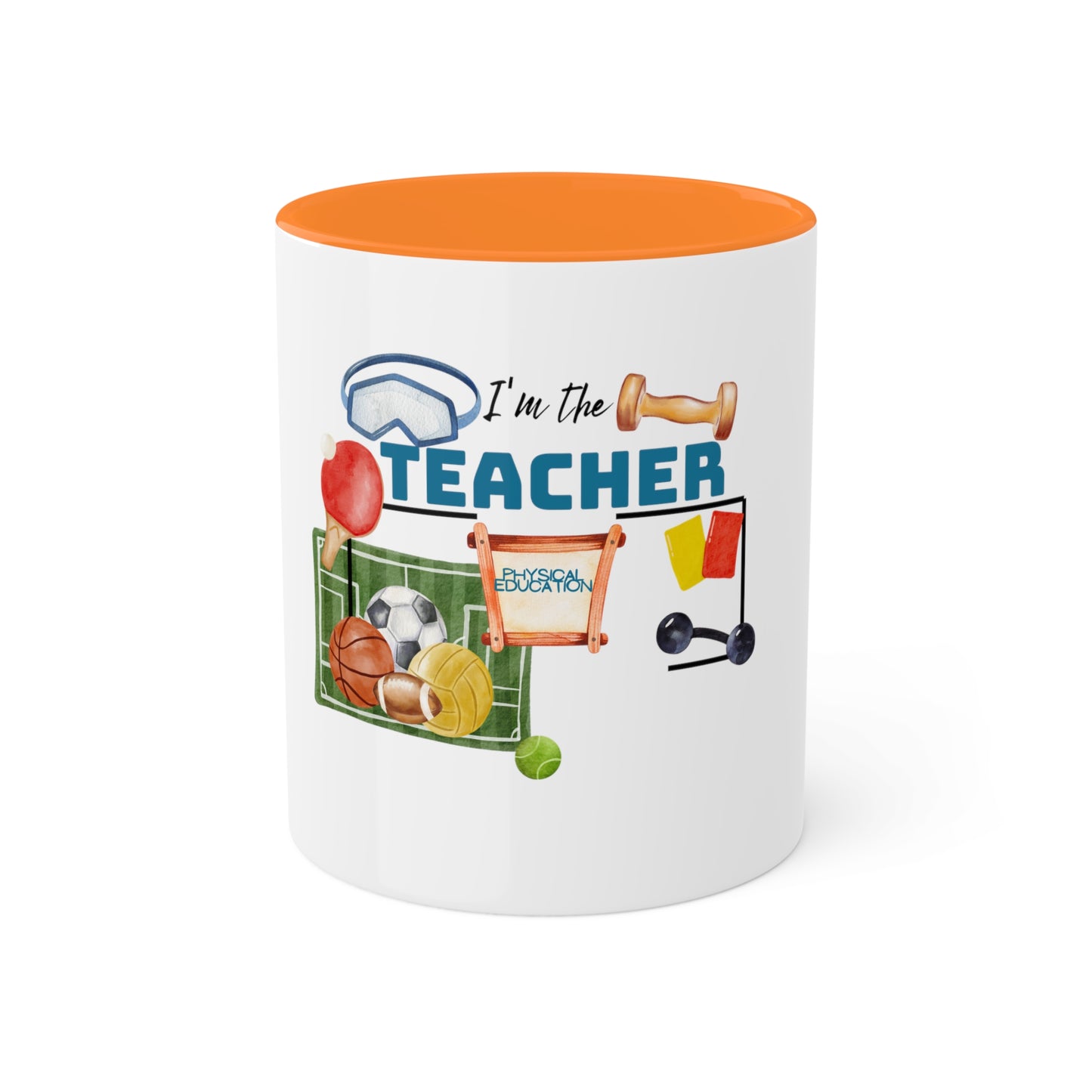 I'm The Teacher- Gym man Colorful Mugs [2 colours], 11oz