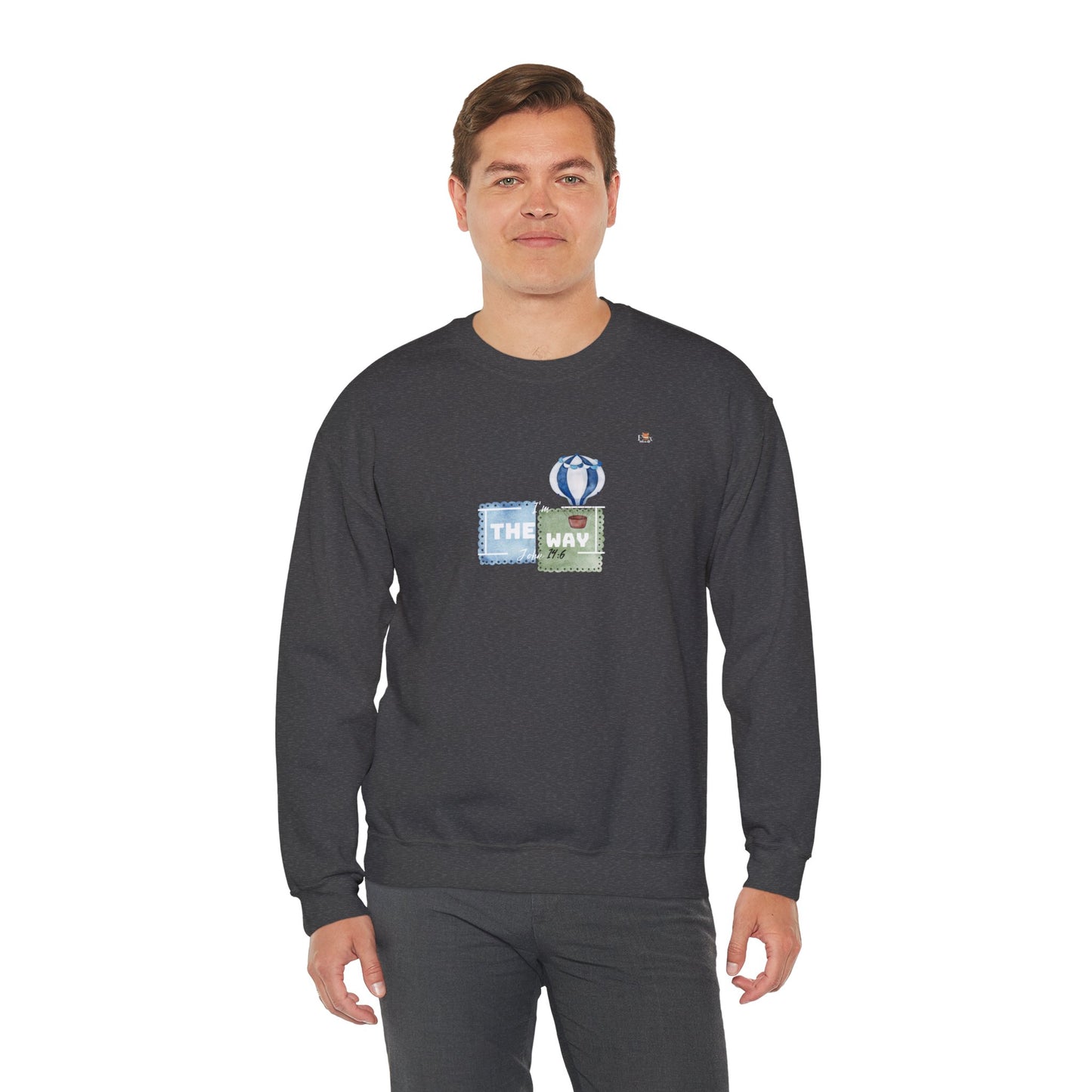 I Am The Way whit with Hot Air Balloons- Unisex Crewneck Sweatshirt